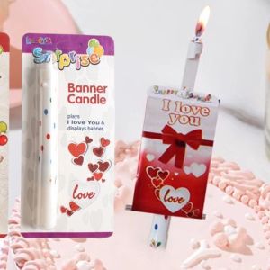 After kids Surprise Banner candle เทียนวันเกิด แบบเซอร์ไพรส์ จุดแล้วมีเด้งมีป้ายข้อความ … ว้าวมากกก