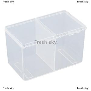 [COD] Fresh sky Transparent Plastic Cotton Swab Storage Box Desktop Dust-Proof Makeup Removal Cotton Lipstick Cosmetics Storage Organization