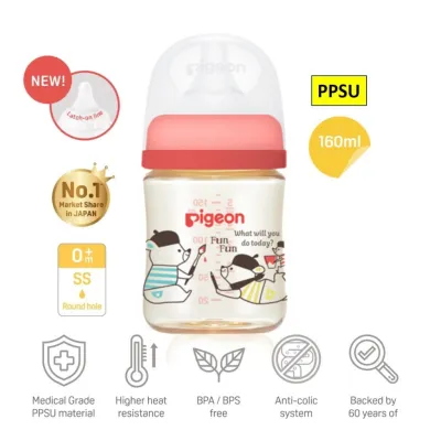 Orignal Pigeon Softouch T-Ester Wide Neck PP/ PPSU Glass Nursing Bottle 5oz (160ml) / 8oz (240ml)/ 11oz (330ml)
