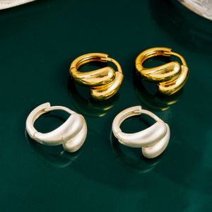 Fashionable Ring Gift 欧美冷淡风高级感水滴耳扣小众设计简约气质耳环复古百搭耳饰耳环