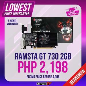 JEFFDATA PC COMPUTER PARTS - GT730 LOW PROFILE AND HIGH PROFILE DDR3 4GB