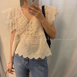 Set Ren Áo Cánh Tiên Mix Quần Ren Đi Chơi Đi Biển