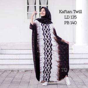Kaftan Twill Busana Muslim Gamis Wanita Busui