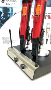MIC WIRELESS SOUNDBEST CK 213 RED HANDLE ORIGINAL CK213 ( BISA COD )