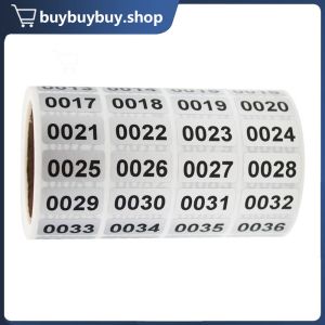 Inventory Stickers Simple Number Stickers Black Inventory Stickers Self-Adhesive Inventory Tags For Home