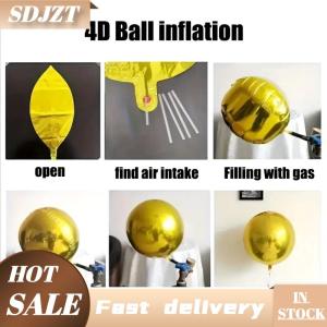 SDJZT 4D Sphere 32 inch kim loại hiệu ứng gương trang trí bóng cho lễ kỷ niệm và trang trí bên làm đầy với Helium có thể nổi
