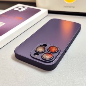 Casing iPHONE 13 13 Pro 13 pro Max 14 14 Pro 14 pro Max 14 Plus 12 Pro Max 12 12 pro Softcase Metallic premium TPU Matte Deep Purple Full Covered Camera Case