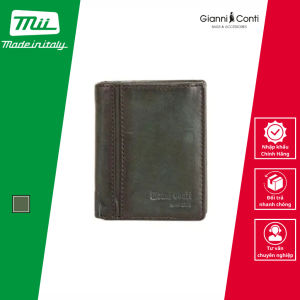 Ví Đứng Gập Đôi Nam Bằng Da Thật Màu Moss Green - Gianni Conti - Sản Xuất Thủ Công Tại Italy_4067387