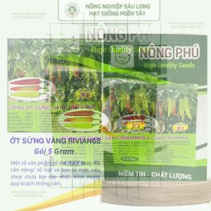 Hạt Giống Ớt Sừng F1 RIVIAN 68 Gói 5G – Trái Dài Đẹp Cây Khỏe Sai Trái Năng Suất Cao