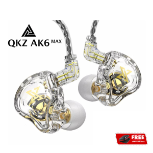 Original QKZ AK6 PLUS Earphone HiFi Music Detachable Wired Headphones Moving Coil Subwoofer Earbuds Noise Cancelling Headset