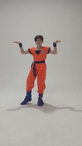 Halloween Goku Costume Childrens Mens Kamehameha Cosplay Anime Show Party Stage Costume