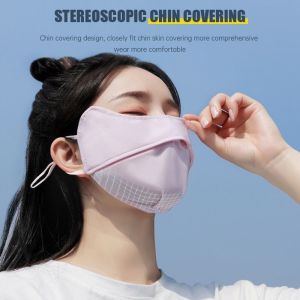 Khẩu Trang Mỏng Nhẹ Chất Lụa Băng Mềm Mịn Thông Thoáng Khẩu Trang Chống Bụi Nhiều Màu Che Gò Má Có Dây Đeo Điều Chỉnh