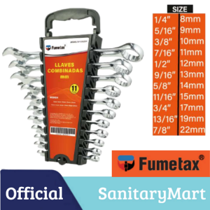 Fumetax Kunci Ring Pas Set 11pcs 8mm - 22mm High Quality