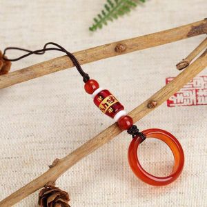 XUNJIE Short Braid Mobile Phone Accessories Hang Rope Hanging Cord Key Agate Chain Wrist Strap Ring Buckle Cell Phone Lanyard Mobile Phone Strap Mobile Phone Lanyard