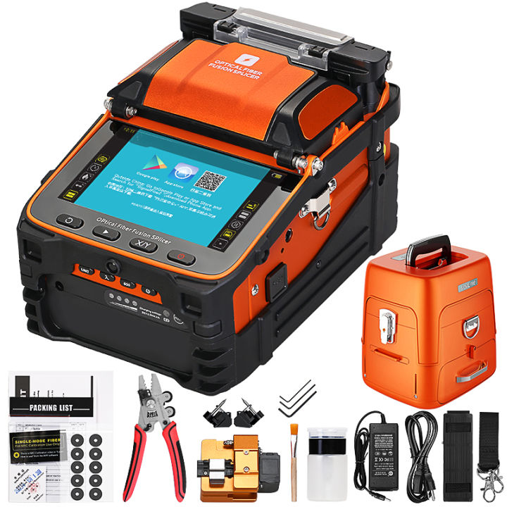 COMPTYCO AI-9  High Accuracy Automatic Optical 5 seconds Fiber Fusion Splicer with Power Meter and Visual Fault Locator - Signal Fire ai9 Splicing Machine Tool Set