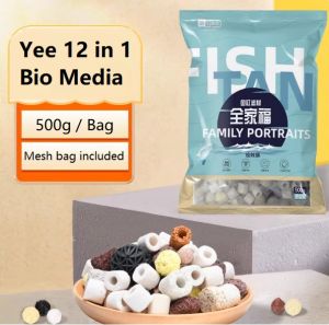 (SG Ready Stock) Yee 12 in 1 Fish Tank Aquarium Filter Bio Media 500grams