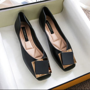New Spring/Summer WomenS Flat Shoes Korean Style Versatile Square-Toed Shallow Soft-Soled Loafers