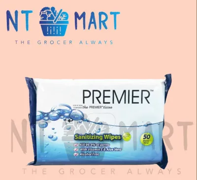 Premier Sanitizing Wipes Tissue (50 Sheets)