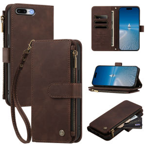 Flip Leather Zipper Wallet Case For iPhone 8 Plus 18 Pro Max 7 Plus 17 Pro Max 6 Plus 12 Pro Max XR XS Max 11 Pro Max 12 Mini Cards Phone Cover