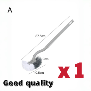 Toilet Brush Long Handle Soft Bristle Japanese Style S Shape Wall Mounted Bathroom Cleaning Tool Durable Plastic