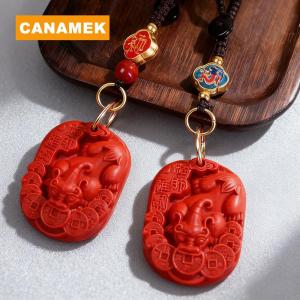 【CANAMEK】 Chinese Style Twelve Zodiac Pixiu Keychain Pendant For Women Men Lucky Red Pixiu Car Keychain Exquisite Bag Decor Accessory Gift