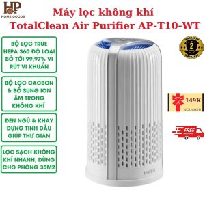 Máy lọc không khí TotalClean® AP-T10-WT 4-In-1 Air Purifier Homedics cho phòng lớn bộ lọc Hepa - Cacbon