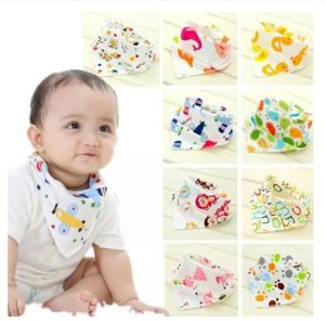 Celemek Bayi Handuk Liur Karakter / Slabber Bayi Celemek Anak Slabber Segitiga / Celemek Makan Bayi