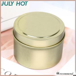 [JULYHOT] ขวดโหลใส่เทียนทรงกลมขนาด4ออนซ์กระป๋องอลูมิเนียมพร้อมฝาปิดภาชนะจัดเก็บตัวอย่างเครื่องสำอางแบบทำมือ