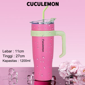 Cuculemon Botol Minum Tumble Stainless Steel 1.2L Kapasitas Besar Tahan Panas Dingin Termos Kopi
