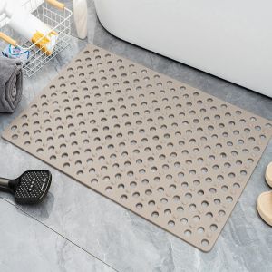 Kirilgu Slip Anti Mould Rubber Anti Slip Bath Mat With Drain Holes Machine Washable Antibacterial Resistant Shower Mat For Shower Or Tub Q3P9R