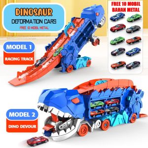 Mainan Anak Truk Dinosaurus Deformation dapat 10 Mobil