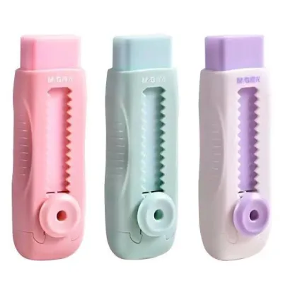 M&G AXPQ4273 Penghapus Mekanik Retractable Sliding Eraser warna Pastel