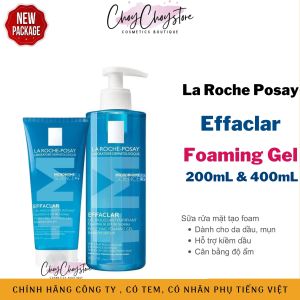 Sữa Rửa Mặt La Roche Posay Effaclar Foaming Gel 200mL & 400mL Tạo Bọt Dành Cho Da Dầu Nhạy Cảm