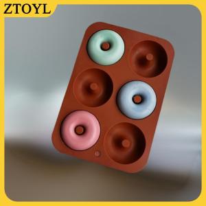 ZTOYL 6 lỗ Silicone Donut khuôn bagel Pan không dính nướng chịu nhiệt Khuôn Donut Maker Pan Baking công cụ