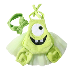Baby Photo Shoot Clothes Girl Headband Monsters Pattern Romper Outfit Newborns Photography Props Costume Infant Supply
