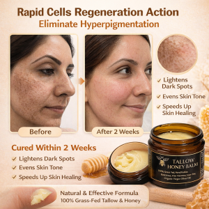 Organic Honey Tallow Balm Natural Skincare Moisturizing Hydrating Balm Organic Grass Fed Tallow Skin Repair Facial Body Balm For Dry Sensitive Skin