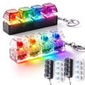 Relaxing DIY Keyboard Fidget Keychain Keys Button Keycap 2/4/9Keys Relief Stress Pinch Luminous Pendant Bag Decor. 