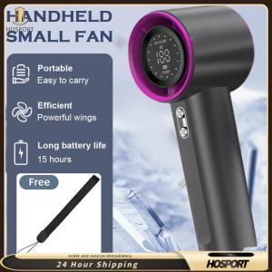 【HOSPORT】High Speed Fan 100 Speeds Portable Turbo Fan USB Rechargeable Electric Cooling Fan Mini Personal Fan for Outdoor Travel