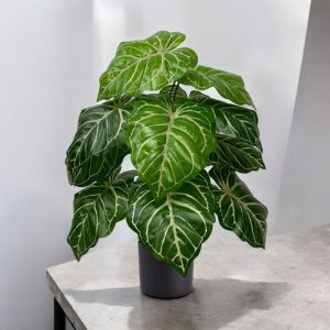 Artificial Plant with black plastic cemented pot home decor garden events Aplant1004a-12 leaves