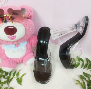 [From nhỏ hàng có sẵn]Guốc nữ quai trong gót trụ cao 13cmđúp trước cao 4cm thích hợp đi chơi đi tiệc gót chắc chắn đi mưa thoải mái