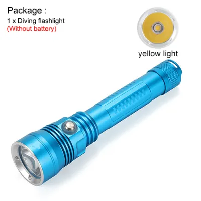 ASAFEE A22 Professional Diving Flashlight 4000LM IPX8 100M Depth - XHP70.2 LED Dual-Color Light 26650 Battery for Scuba Night Diving
