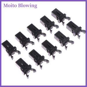 Moito 10pcs Trash Can Plastic Lock Self-Locking Switch Replacement Catch Compatible Touch Lid Bin Latch Black White Repair Clip