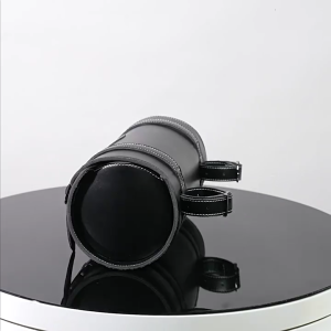 Motorcycle PU Storage Pouch Front Bag Front Fork Handlebar Bag Vintage Tool Saddlebag Skull Pattern Motorbike Tool Bag