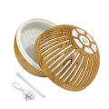 Ultrasonic Aroma Diffuser Home Mist Maker Humidifier Air Purifier LED Light Wood Grain / Pewangi Udara. 