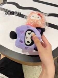 Rantai Kunci Kartun Comel Kuromi Melody Plush Keychain Soft Fluffy Toy Plushie Kuromi Melody Gifts