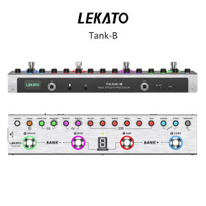 LEKATO Tank-B Bass Multi Effects Pedal with 36 Presets Editable 4 Modules Amp Compressor Reverb Bass Guitar Effects Pedal