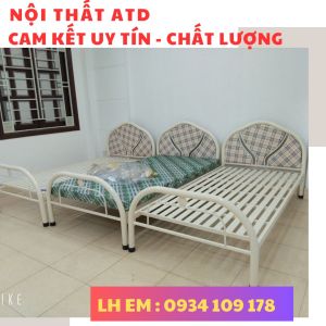 Giường sắt đẹp đơn giản - giường ngủ sắt lắp ráp 1m81m61m41m21m80cm giao lắp nhanh