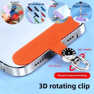 360 Degree Rotatable Mobile Phone Lanyard Link Clip Thin Metal Gasket Strong Durable Hanging Neck Crossbody Wrist Chain Pendant