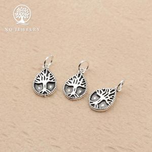 [HCM]Charm S925 giọt nước hình cây treo 14.8x9.6x1.5mm - NQ Jewelry