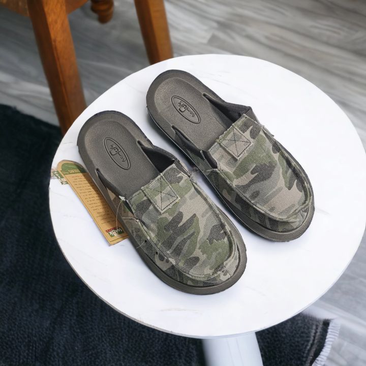 A010 Sanuk half shoes printed coumoflage maong style for men